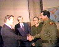 Rumsfeld and Saddam Hussein